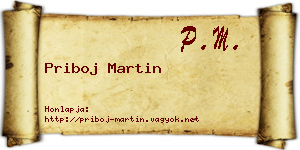 Priboj Martin névjegykártya